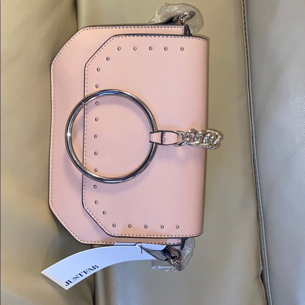 Baby pink clutch